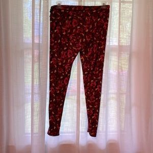 Lularoe leggings. Size tall and curvy with floral print.